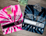 Racing Shirts, Chix Gear, Pink & Black, Front