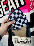 Checkered Dual Pouch Wristlet