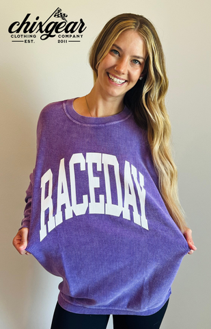 Purple Raceday Corded Crew