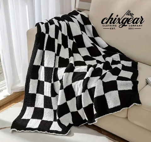 Checkered Knit Blanket