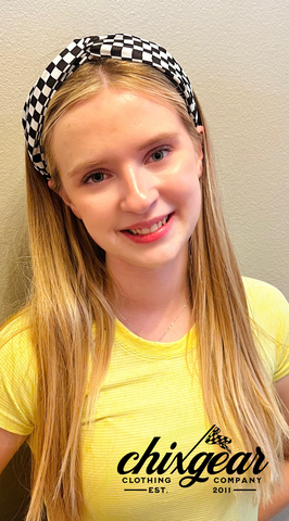 Checkered Knot Headband