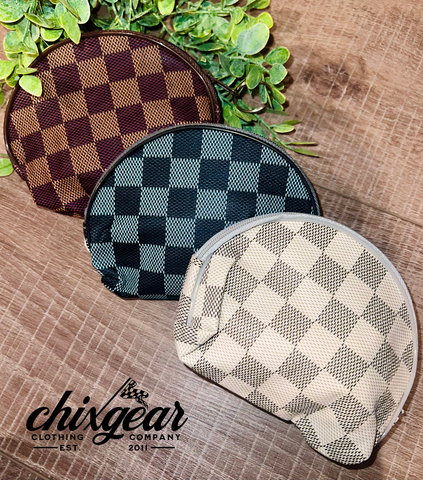 Checkered Margo Coin Purse