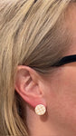 Tan/White Raceday Earrings Set