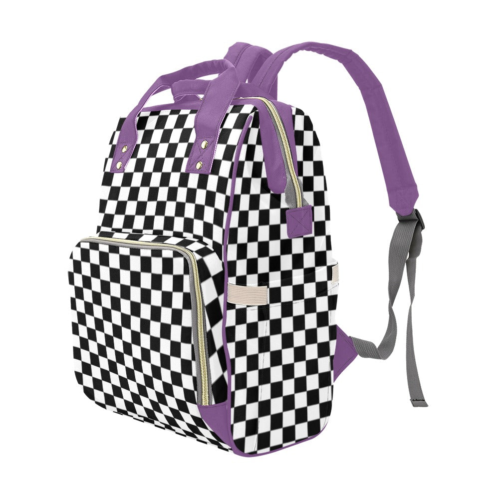 1pc Checkered Pattern Diaper Bag